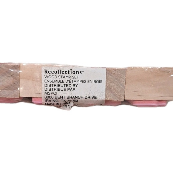 Recollections Set/4 Wood Christmas Stamps 1.25" X 1.25" Each Penguin Bear NWT - Picture 2 of 3